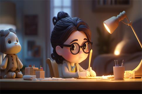 1687220257557911.jpg 攝圖網_402479872_banner_在臺燈下戴眼鏡辦公學習的卡通女孩(企業商用).jpg